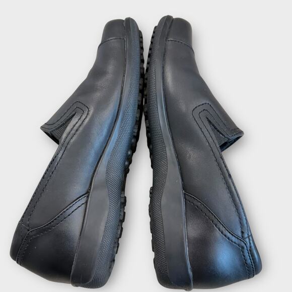 Air Supply Plus Leather Loafer Comfort Walking Shoes Slip On Women Size 6M Black - Picture 6 of 11
